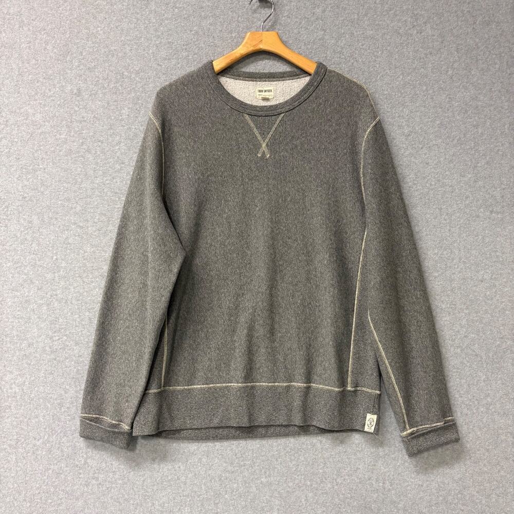 Todd Snyder Vintage Crewneck Sweatshirt XL Gray Contrast Stitch Fleece